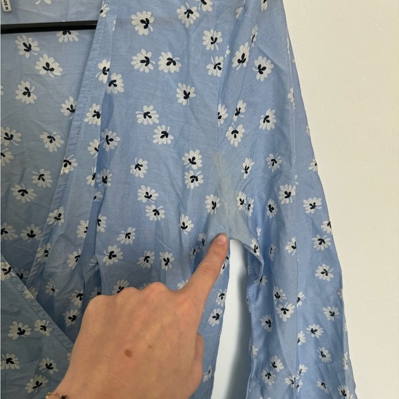 Ganni Light Blue Floral Dress - Picture 8 of 9